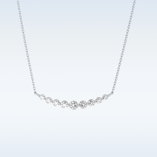 Customized Round Shaped Moissanite Necklace –  0.413 CT Round Cut in 14K/18K Gold