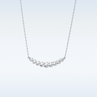 Customized Round Shaped Moissanite Necklace –  0.413 CT Round Cut in 14K/18K Gold