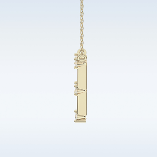 V shaped Moissanite Necklace – 0.08 CT Round Cut in 14K/18K Gold