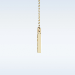 V Elongated Shape Moissanite Necklace – 0.27 CT Round Cut in 14K/18K Gold
