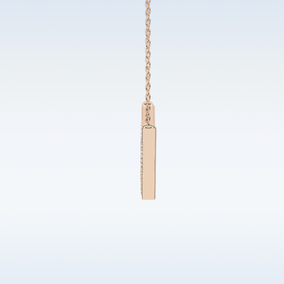 V Elongated Shape Moissanite Necklace – 0.27 CT Round Cut in 14K/18K Gold