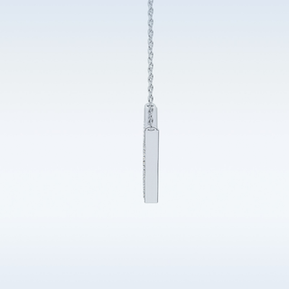 V Elongated Shape Moissanite Necklace – 0.27 CT Round Cut in 14K/18K Gold