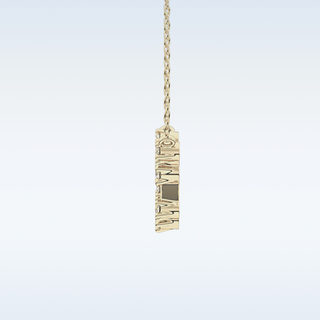 Slight open U Shape Moissanite Necklace – 0.2 CT Round Cut in 14K/18K Gold