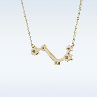 Vein Shape Moissanite Necklace – 0.16 CT Round Cut in 14K/18K Gold