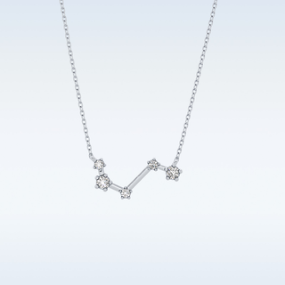 Vein Shape Moissanite Necklace – 0.16 CT Round Cut in 14K/18K Gold