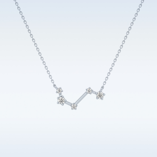Vein Shape Moissanite Necklace – 0.16 CT Round Cut in 14K/18K Gold