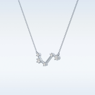 Vein Shape Moissanite Necklace – 0.16 CT Round Cut in 14K/18K Gold