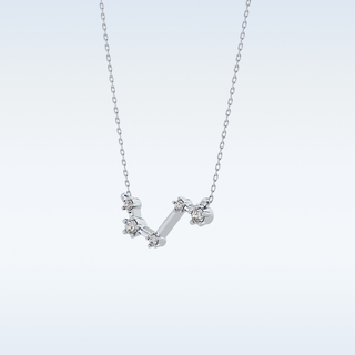 Vein Shape Moissanite Necklace – 0.16 CT Round Cut in 14K/18K Gold
