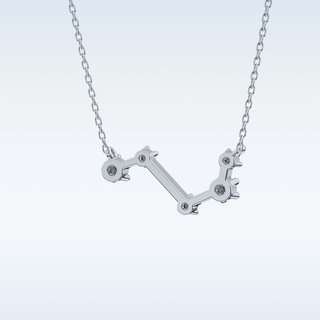 Vein Shape Moissanite Necklace – 0.16 CT Round Cut in 14K/18K Gold