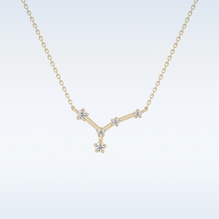V Shaped Moissanite Necklace – 0.11 CT Round Cut in 14K/18K Gold 8