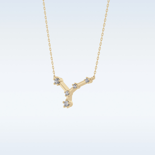 V Shaped Moissanite Necklace – 0.11 CT Round Cut in 14K/18K Gold 10