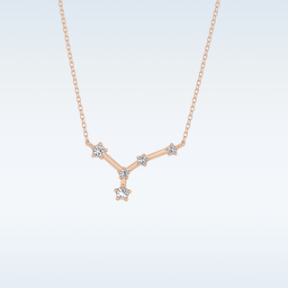 V Shaped Moissanite Necklace – 0.11 CT Round Cut in 14K/18K Gold 13