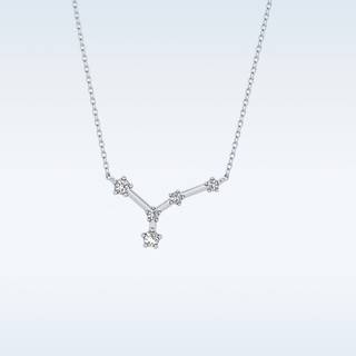 V Shaped Moissanite Necklace – 0.11 CT Round Cut in 14K/18K Gold 1
