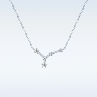 V Shaped Moissanite Necklace – 0.11 CT Round Cut in 14K/18K Gold 2