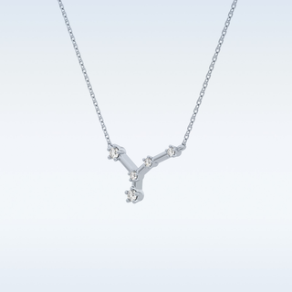 V Shaped Moissanite Necklace – 0.11 CT Round Cut in 14K/18K Gold 3