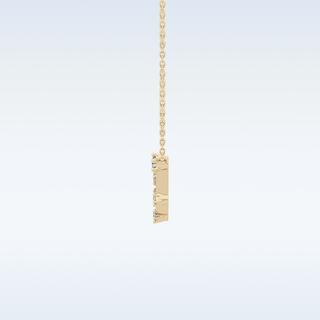 Connected Moissanite Necklace – 0.13 CT Round Cut in 14K/18K Gold