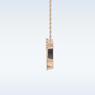 Connected Moissanite Necklace – 0.13 CT Round Cut in 14K/18K Gold