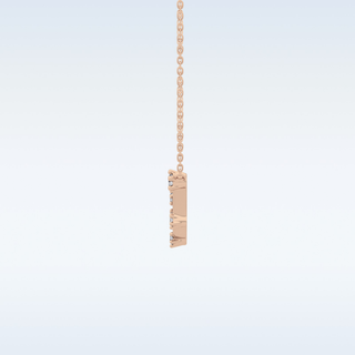 Connected Moissanite Necklace – 0.13 CT Round Cut in 14K/18K Gold