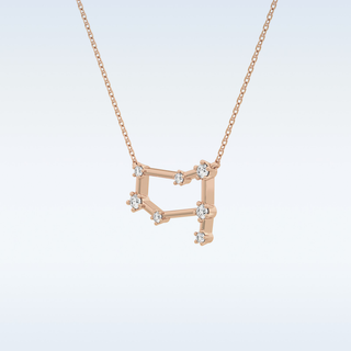 Customized Reverse P Shaped Moissanite Necklace –  0.18 CT Round Cut in 14K/18K Gold