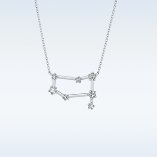 Customized Reverse P Shaped Moissanite Necklace –  0.18 CT Round Cut in 14K/18K Gold