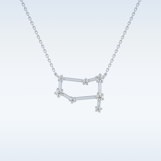 Customized Reverse P Shaped Moissanite Necklace –  0.18 CT Round Cut in 14K/18K Gold