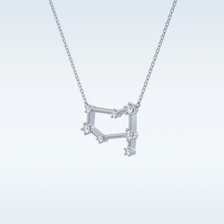Customized Reverse P Shaped Moissanite Necklace –  0.18 CT Round Cut in 14K/18K Gold