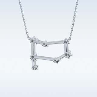 Customized Reverse P Shaped Moissanite Necklace –  0.18 CT Round Cut in 14K/18K Gold