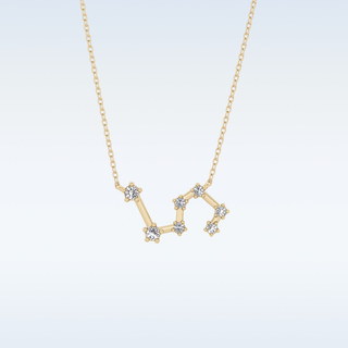 Zig-Zag Moissanite Necklace – 0.15 CT Round Cut in 14K/18K Gold