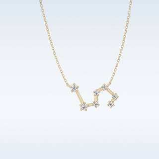 Zig-Zag Moissanite Necklace – 0.15 CT Round Cut in 14K/18K Gold