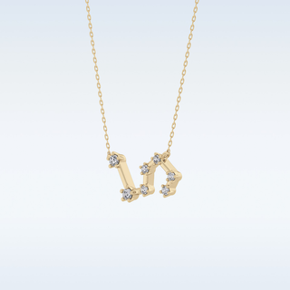 Zig-Zag Moissanite Necklace – 0.15 CT Round Cut in 14K/18K Gold