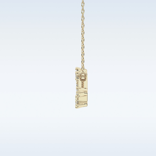 Zig-Zag Moissanite Necklace – 0.15 CT Round Cut in 14K/18K Gold
