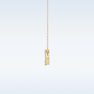 Zig-Zag Moissanite Necklace – 0.15 CT Round Cut in 14K/18K Gold