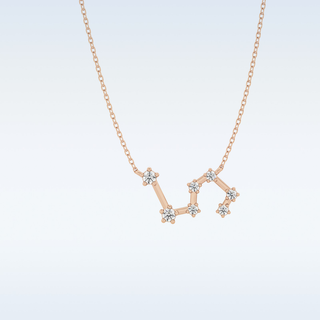 Zig-Zag Moissanite Necklace – 0.15 CT Round Cut in 14K/18K Gold