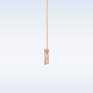 Zig-Zag Moissanite Necklace – 0.15 CT Round Cut in 14K/18K Gold