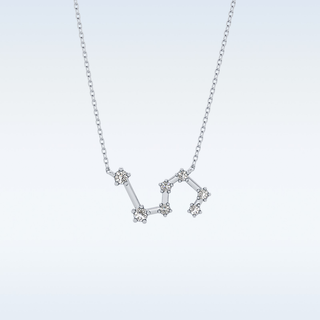 Zig-Zag Moissanite Necklace – 0.15 CT Round Cut in 14K/18K Gold