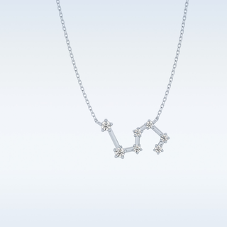 Zig-Zag Moissanite Necklace – 0.15 CT Round Cut in 14K/18K Gold