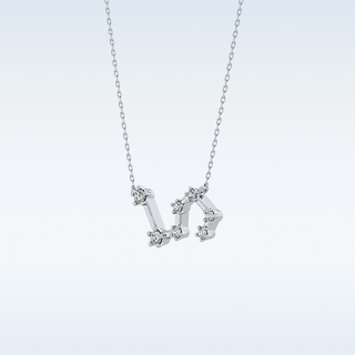Zig-Zag Moissanite Necklace – 0.15 CT Round Cut in 14K/18K Gold