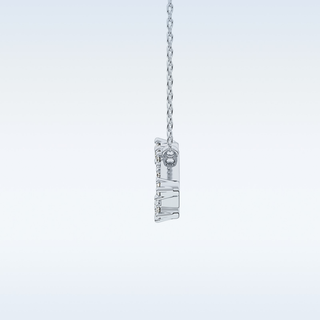 Zig-Zag Moissanite Necklace – 0.15 CT Round Cut in 14K/18K Gold