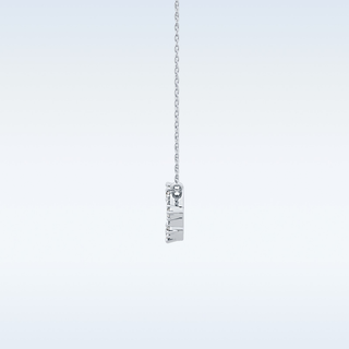 Zig-Zag Moissanite Necklace – 0.15 CT Round Cut in 14K/18K Gold