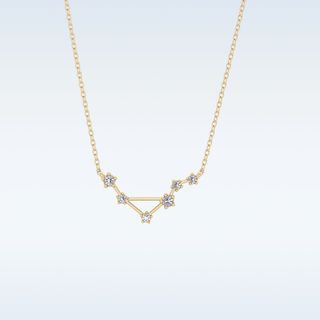 V Shape Moissanite Necklace – 0.07 CT Round Cut in 14K/18K Gold