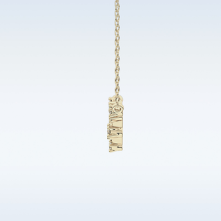 V Shape Moissanite Necklace – 0.07 CT Round Cut in 14K/18K Gold