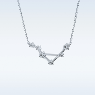 V Shape Moissanite Necklace – 0.07 CT Round Cut in 14K/18K Gold