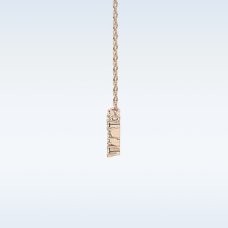 Zig-Zag Moissanite Necklace – 0.10 CT Round Cut in 14K/18K Gold