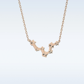 Zig-Zag Moissanite Necklace – 0.10 CT Round Cut in 14K/18K Gold
