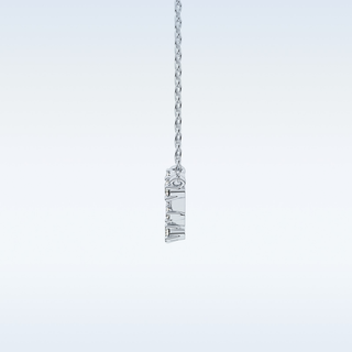 Zig-Zag Moissanite Necklace – 0.10 CT Round Cut in 14K/18K Gold