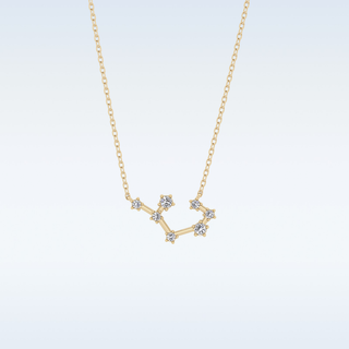 Zig-Zag Moissanite Necklace – 0.111 CT Round Cut in 14K/18K Gold