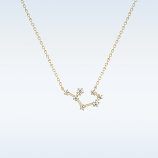 Zig-Zag Moissanite Necklace – 0.111 CT Round Cut in 14K/18K Gold