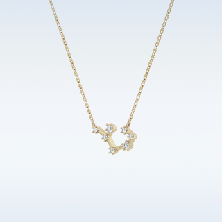 Zig-Zag Moissanite Necklace – 0.111 CT Round Cut in 14K/18K Gold
