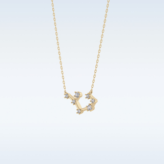 Zig-Zag Moissanite Necklace – 0.111 CT Round Cut in 14K/18K Gold