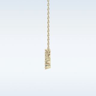 Zig-Zag Moissanite Necklace – 0.111 CT Round Cut in 14K/18K Gold